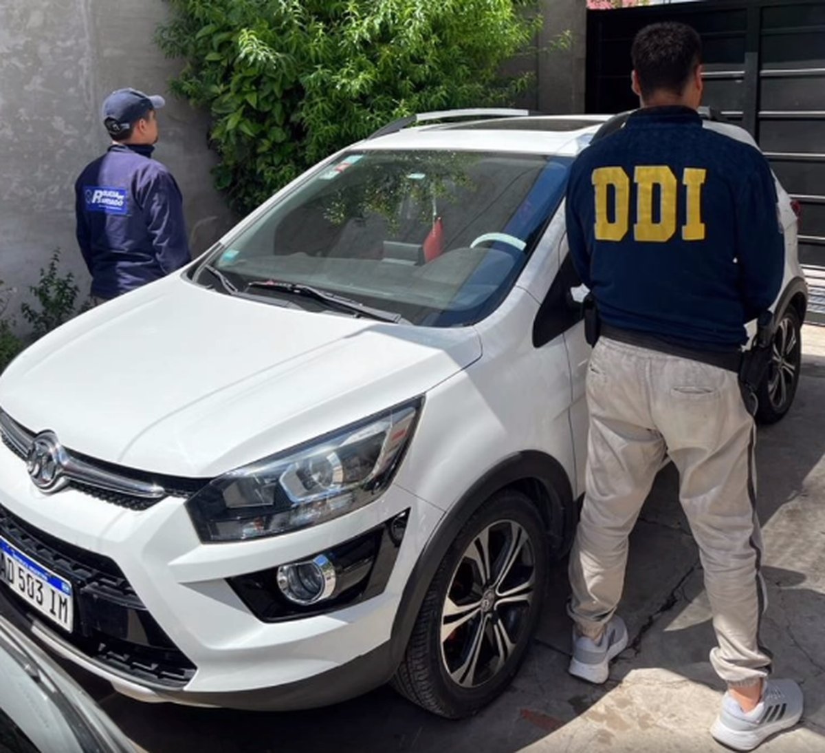La camioneta secuestrada en La Matanza.