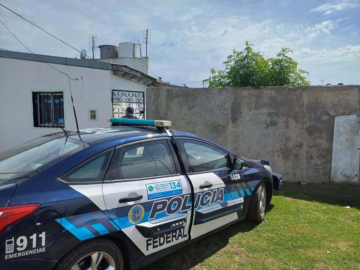 Uno de los domicilios allanados en La Matanza.