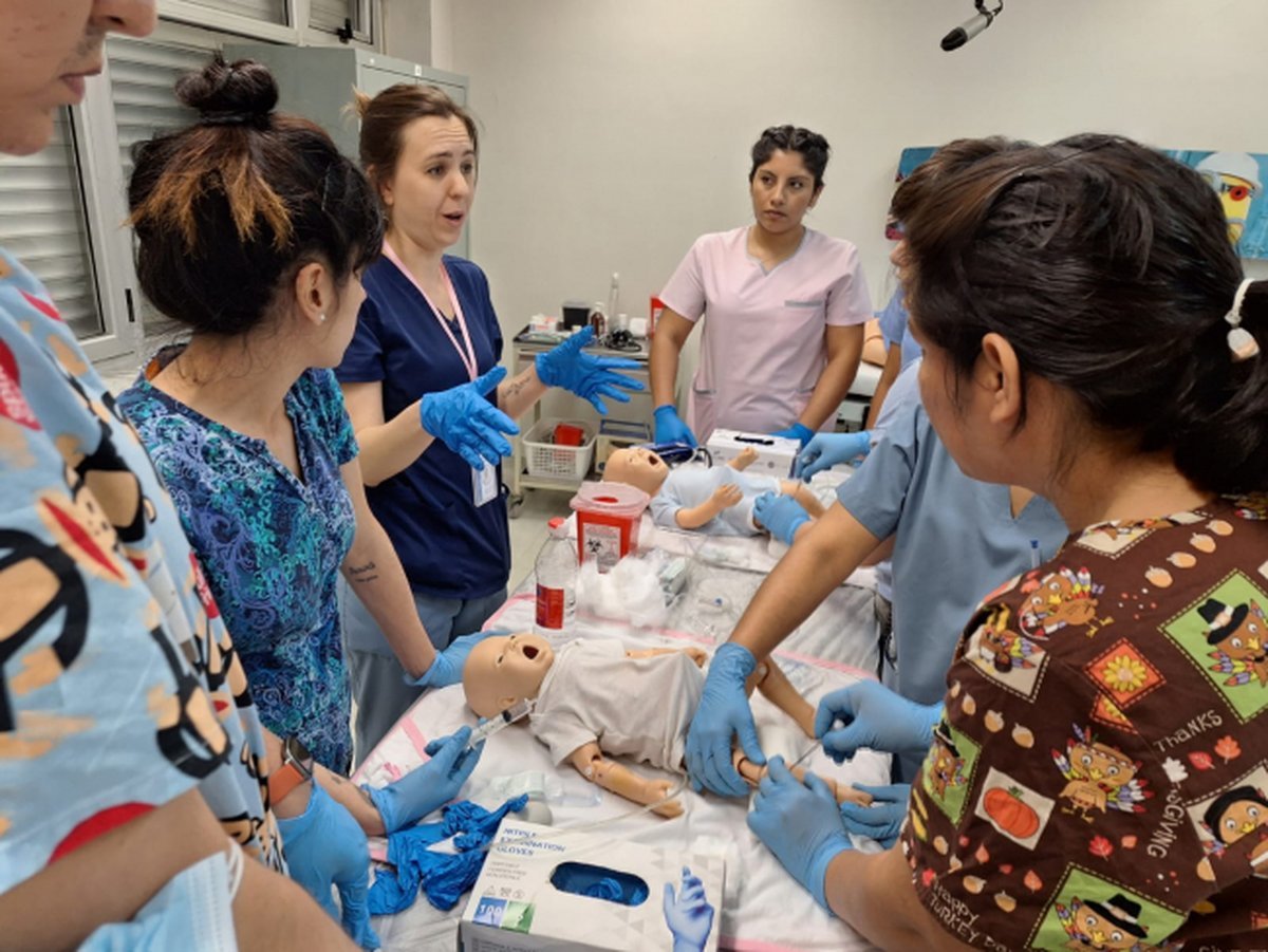 Algunos de los maniqu&iacute;es del centro de simulaci&oacute;n del Balestrini en Ciudad Evita.