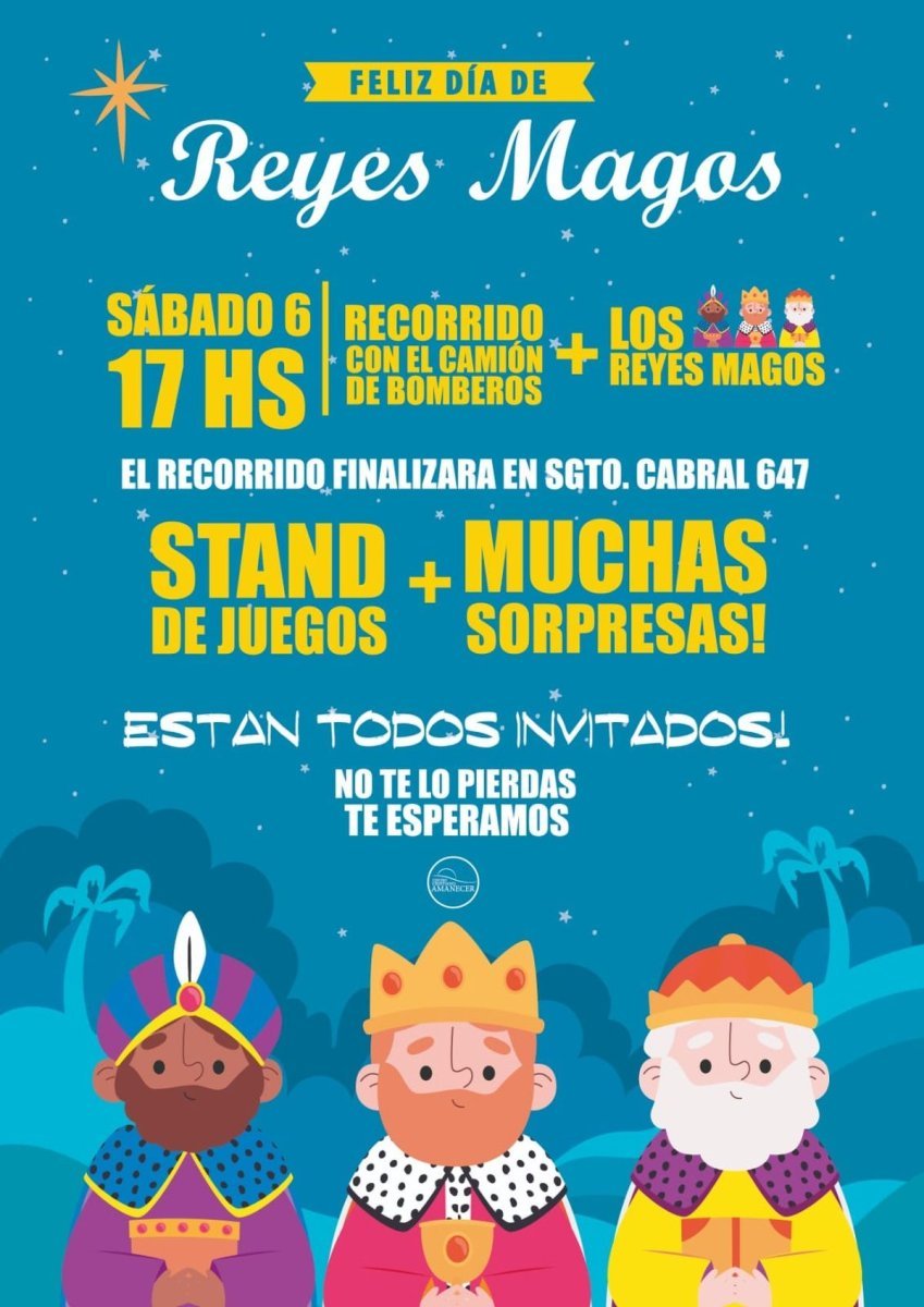 El Palomar: los Reyes Magos realizar&aacute;n su cl&aacute;sica recorrida.