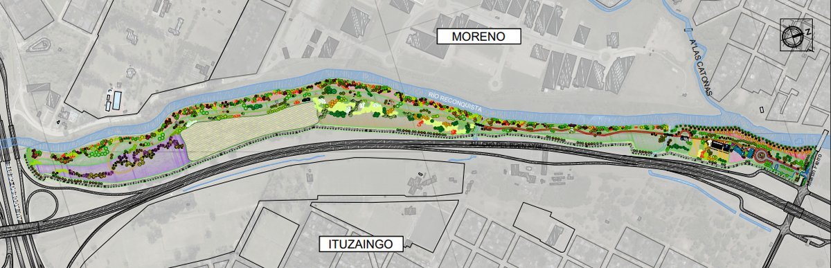 El plano del proyecto de la Reserva Natural de Ituzaing&oacute;.
