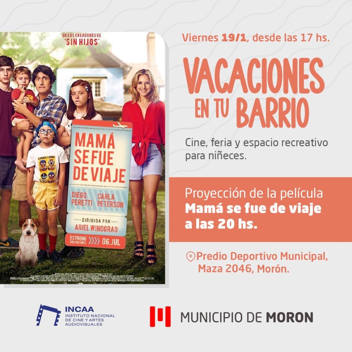 Mor&oacute;n proyectar&aacute; la pel&iacute;cula 