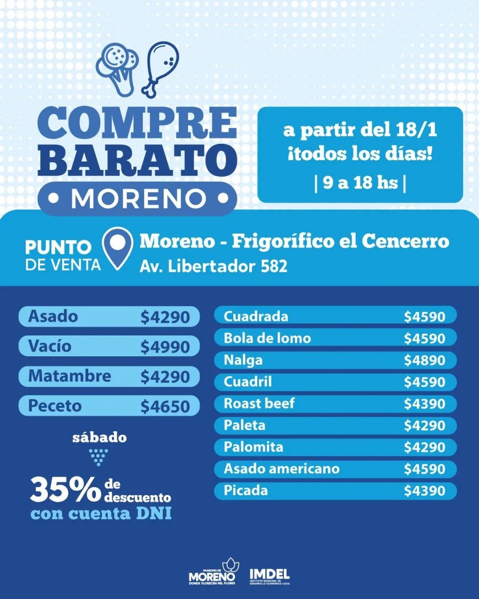 Moreno contin&uacute;a con el programa 