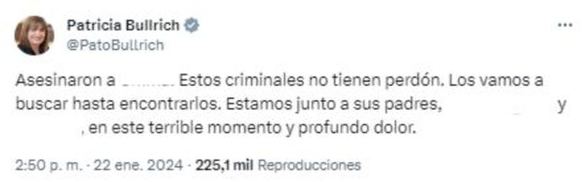 Conurbano: falleci&oacute; la hija del custodio de Bullrich.