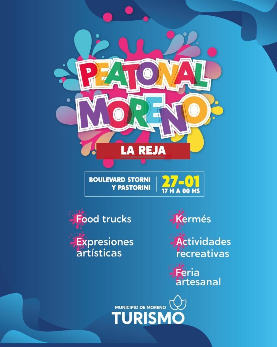Las actividades de la Peatonal de Moreno para este finde.