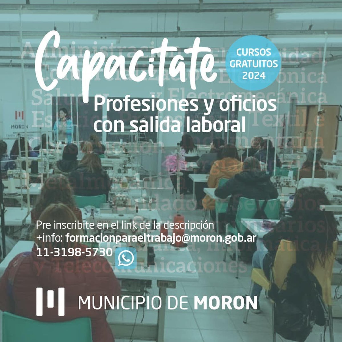Mor&oacute;n abri&oacute; la preinscripci&oacute;n a nuevos cursos laborales 2024.