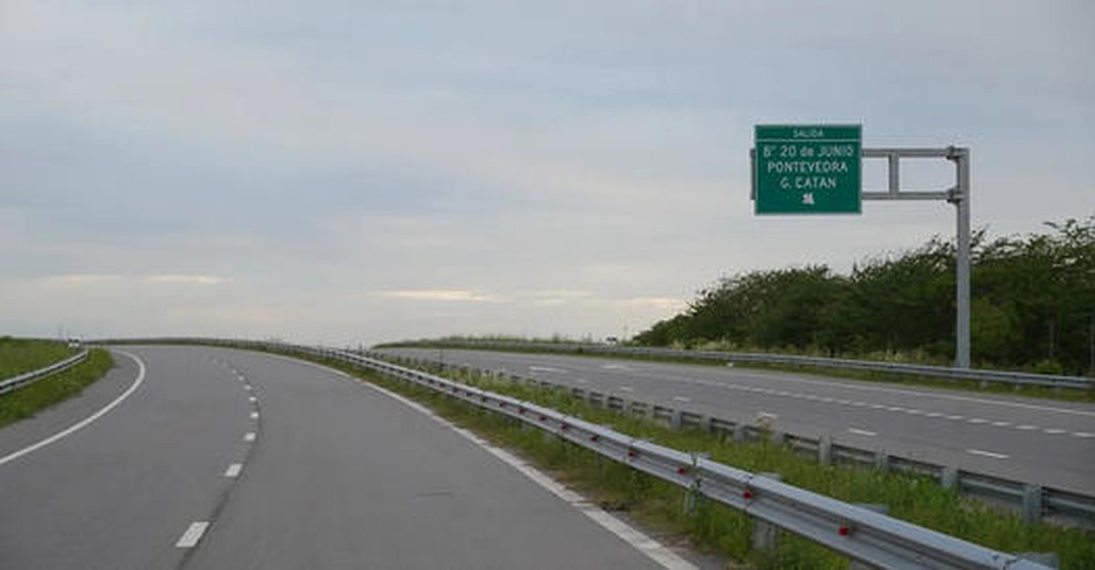 El tramo de la Autopista Presidente Per&oacute;n en Merlo.