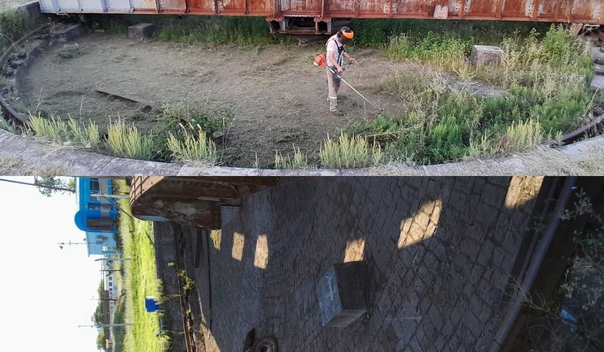 El antes y despu&eacute;s de la plataforma giratoria de Haedo.