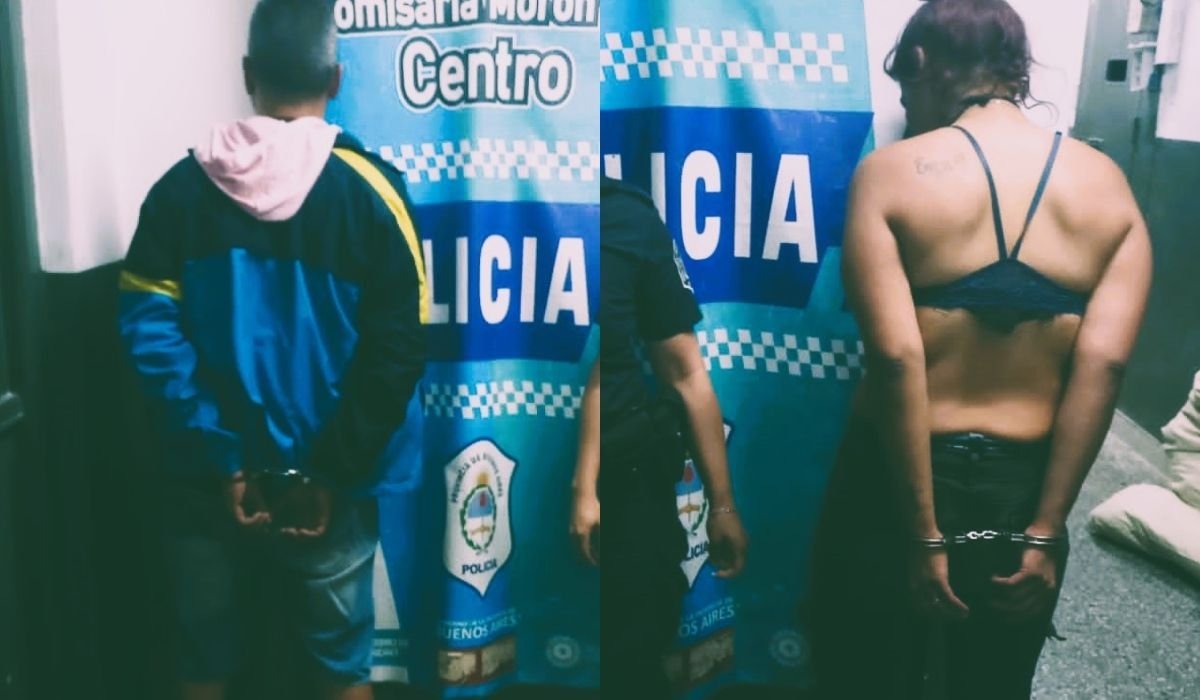 Dos de los detenidos por el robo del celular en el centro de Mor&oacute;n.