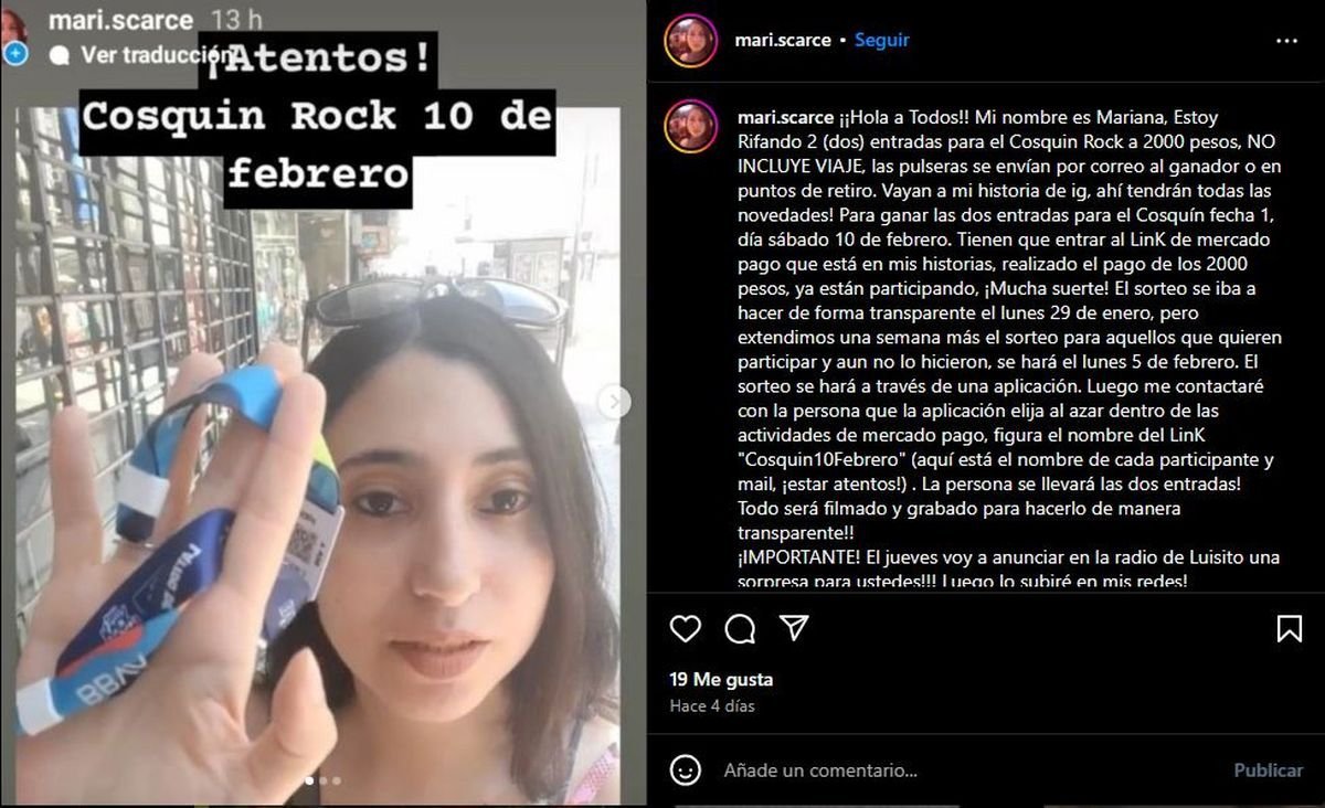 Una vecina de Merlo realiza una rifa para ayudar a su padre.