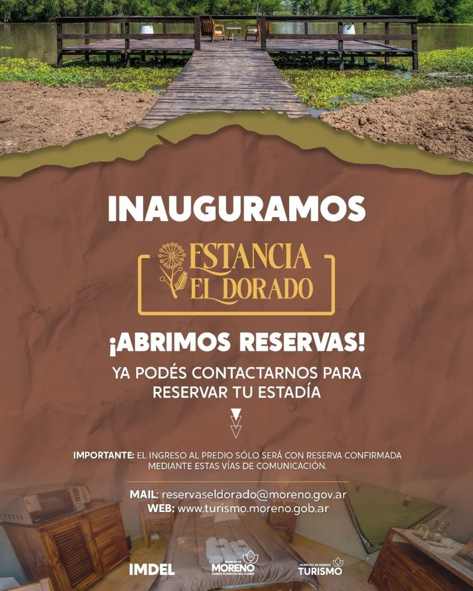 La Estancia El Dorado de Moreno abri&oacute; sus puertas y realiza reservas.