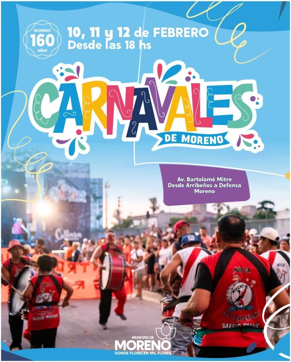 Llegan las celebraciones por Carnaval a Moreno.