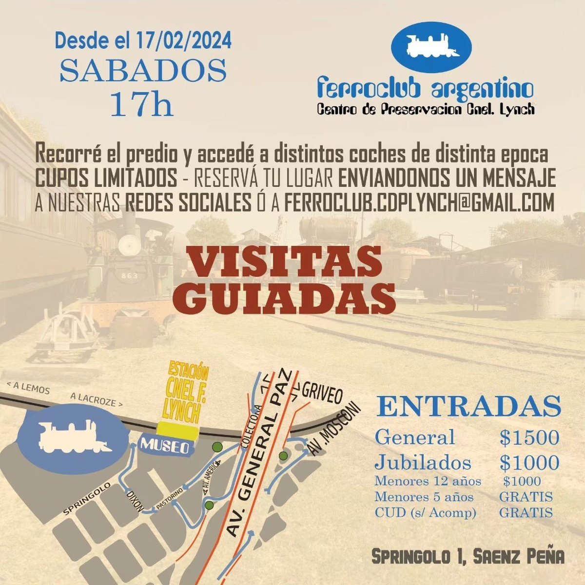 La reapertura del Ferroclub de Tres de Febrero.