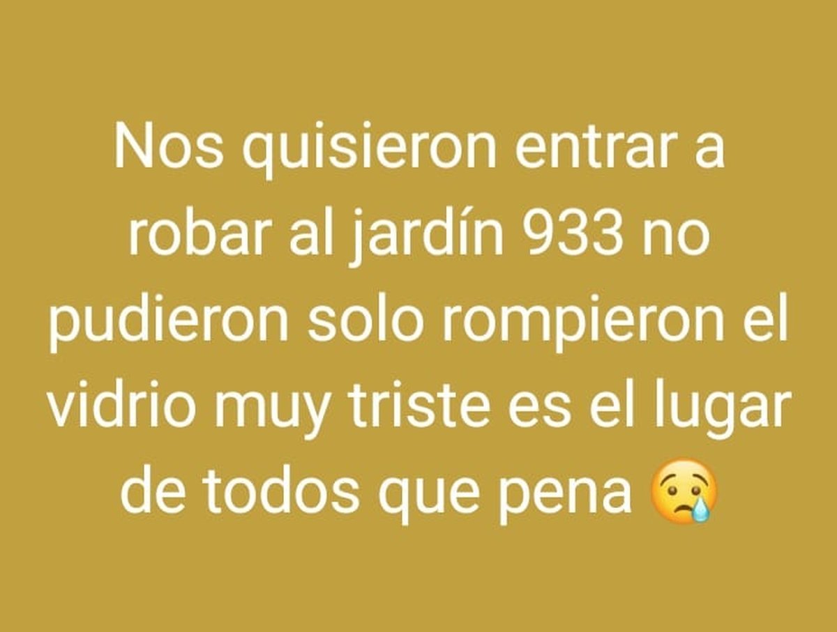 El mensaje de las autoridades del Jard&iacute;n N&deg;933 de Mor&oacute;n Sur.
