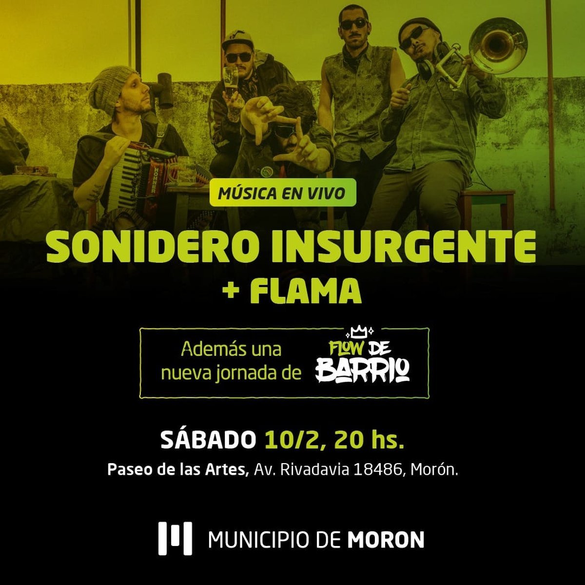 Mor&oacute;n realizar&aacute; una nueva jornada de Flow de Barrio.