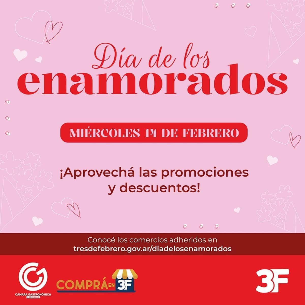 Varios comercios de Tres de Febrero celebrar&aacute;n el D&iacute;a de San Valent&iacute;n.