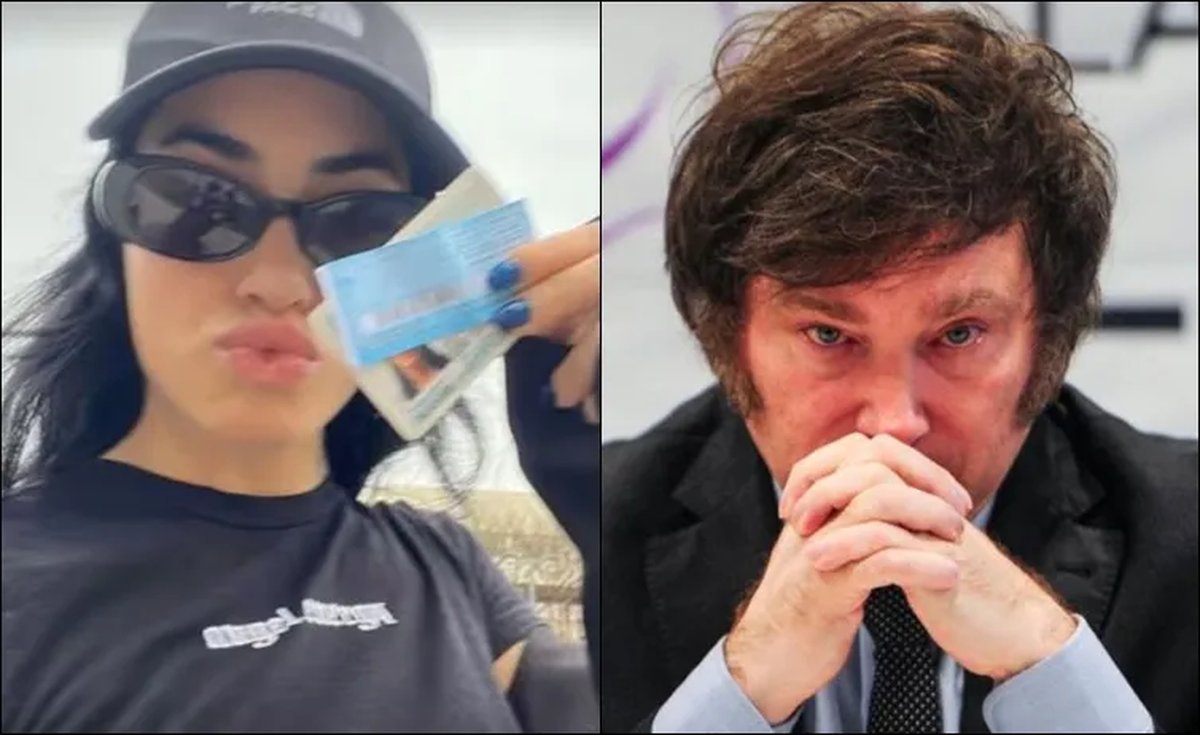 Lali Esp&oacute;sito y Javier Milei.