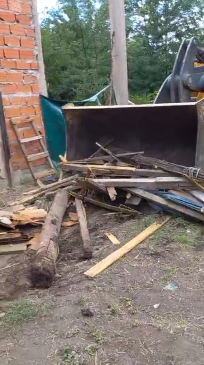 Una de las construcciones quitadas de la Reserva Natural de Ciudad Evita.
