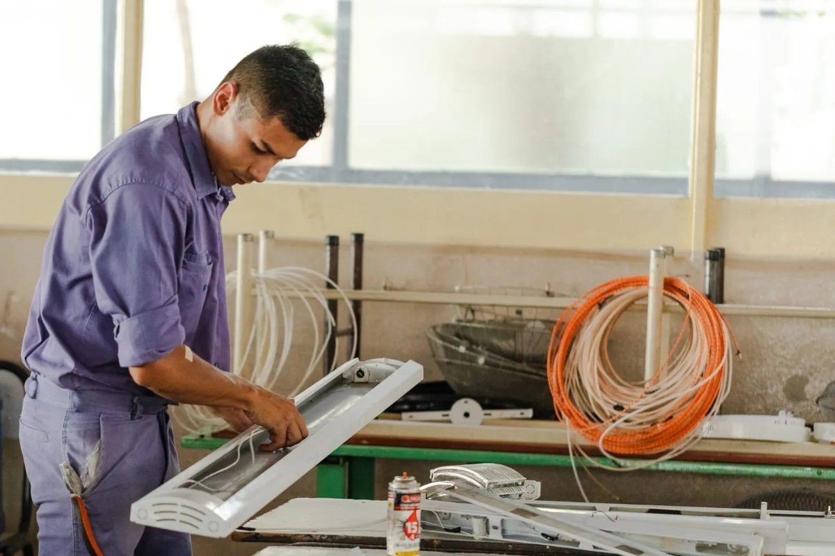 Uno de los arreglos en las escuelas de Hurlingham.