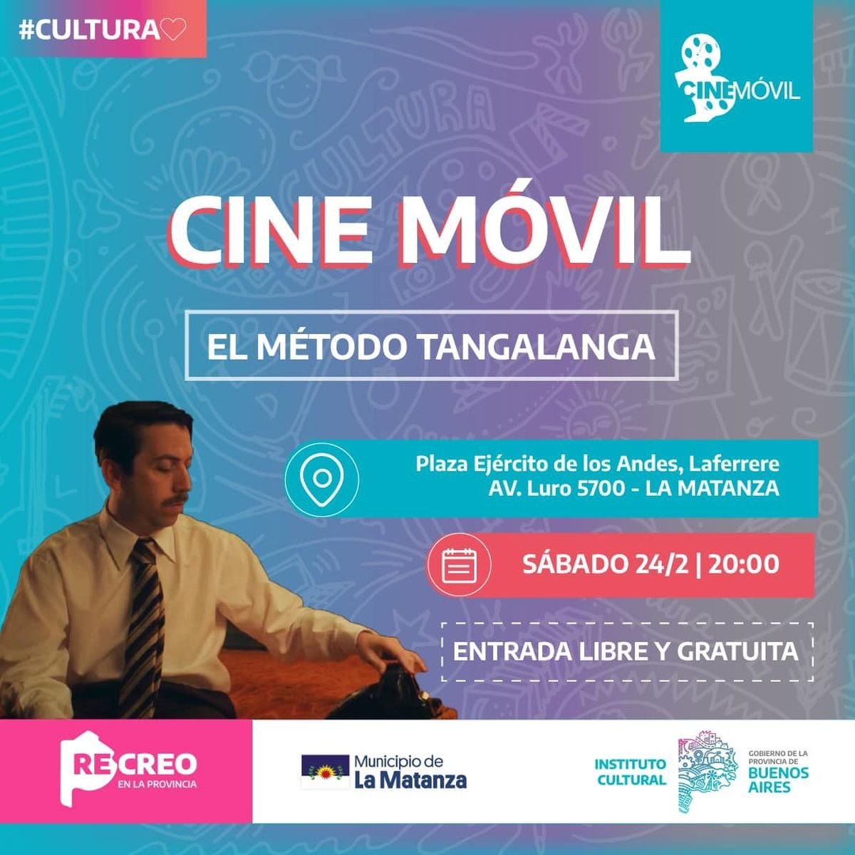 Cine M&oacute;vil en La Matanza con entrada libre y gratuita.