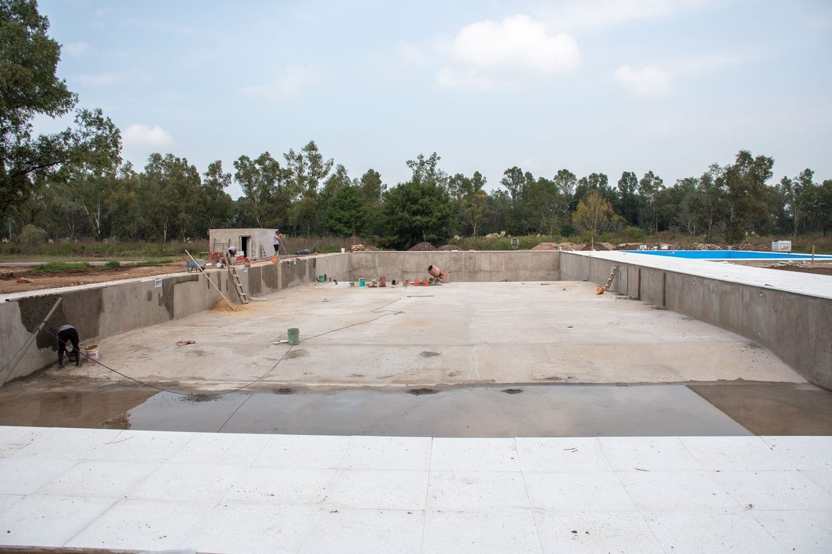 La futura pileta recreativa del Polideportivo de Cuartel V.