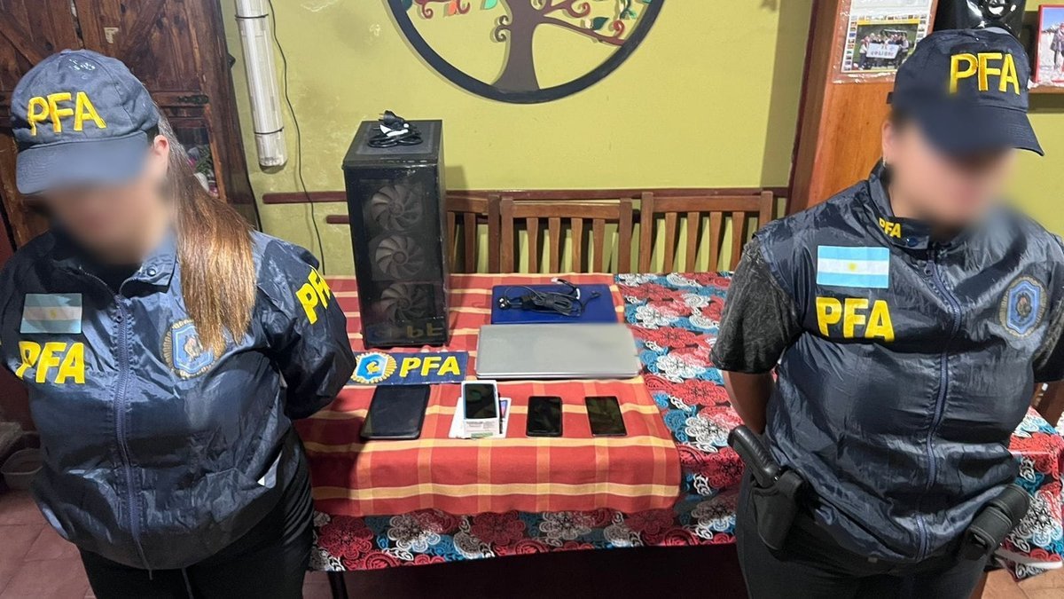 El material secuestrado en Villa Luzuriaga.