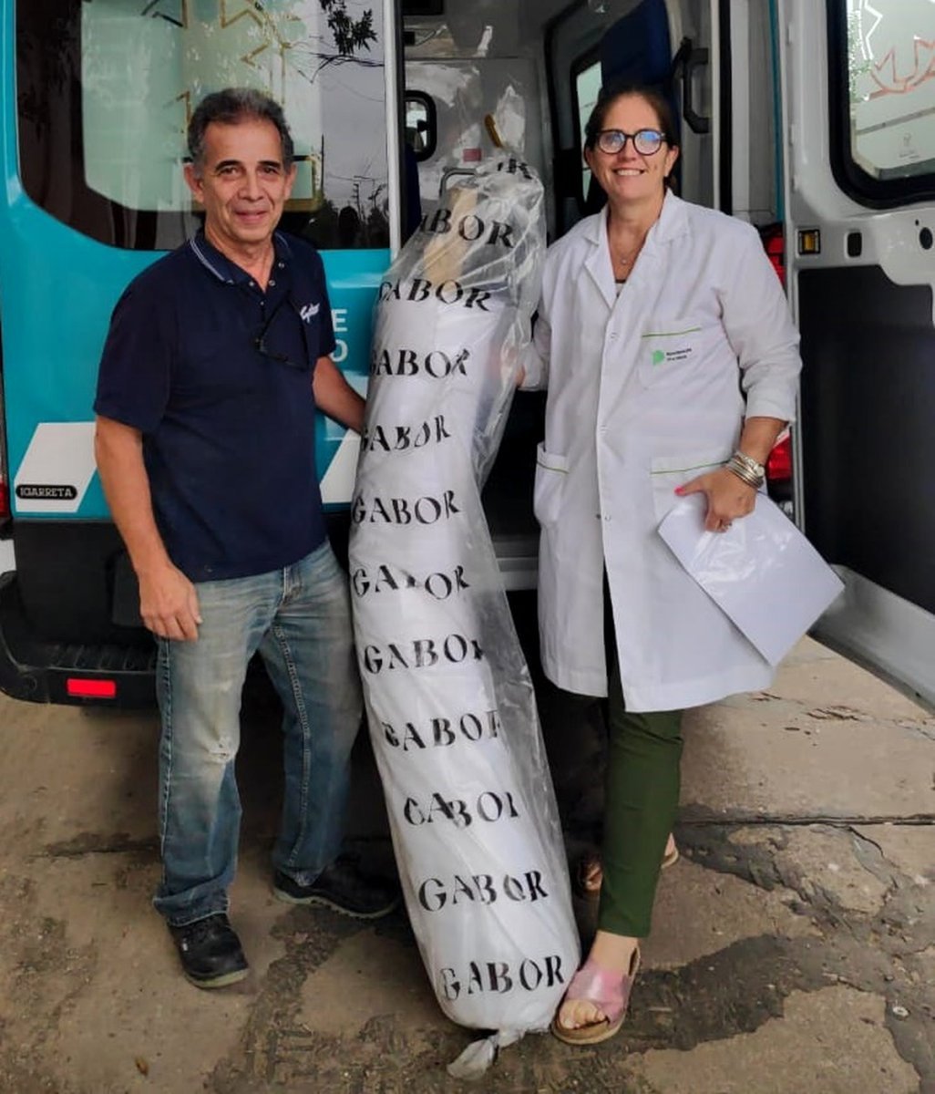 La tela donada al hospital p&uacute;blico de Moreno.