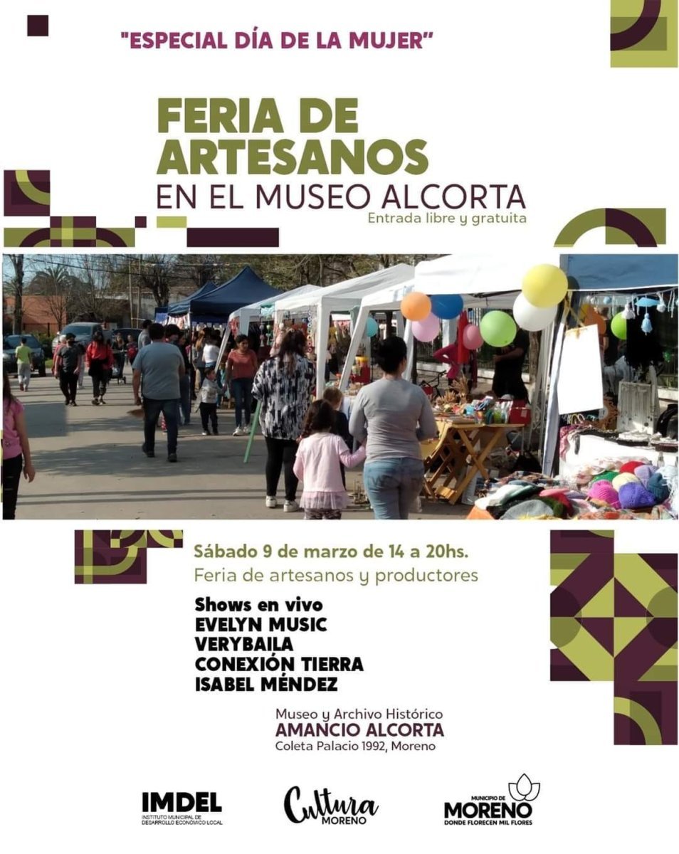 Habr&aacute; varias actividades culturales de Moreno para este finde.
