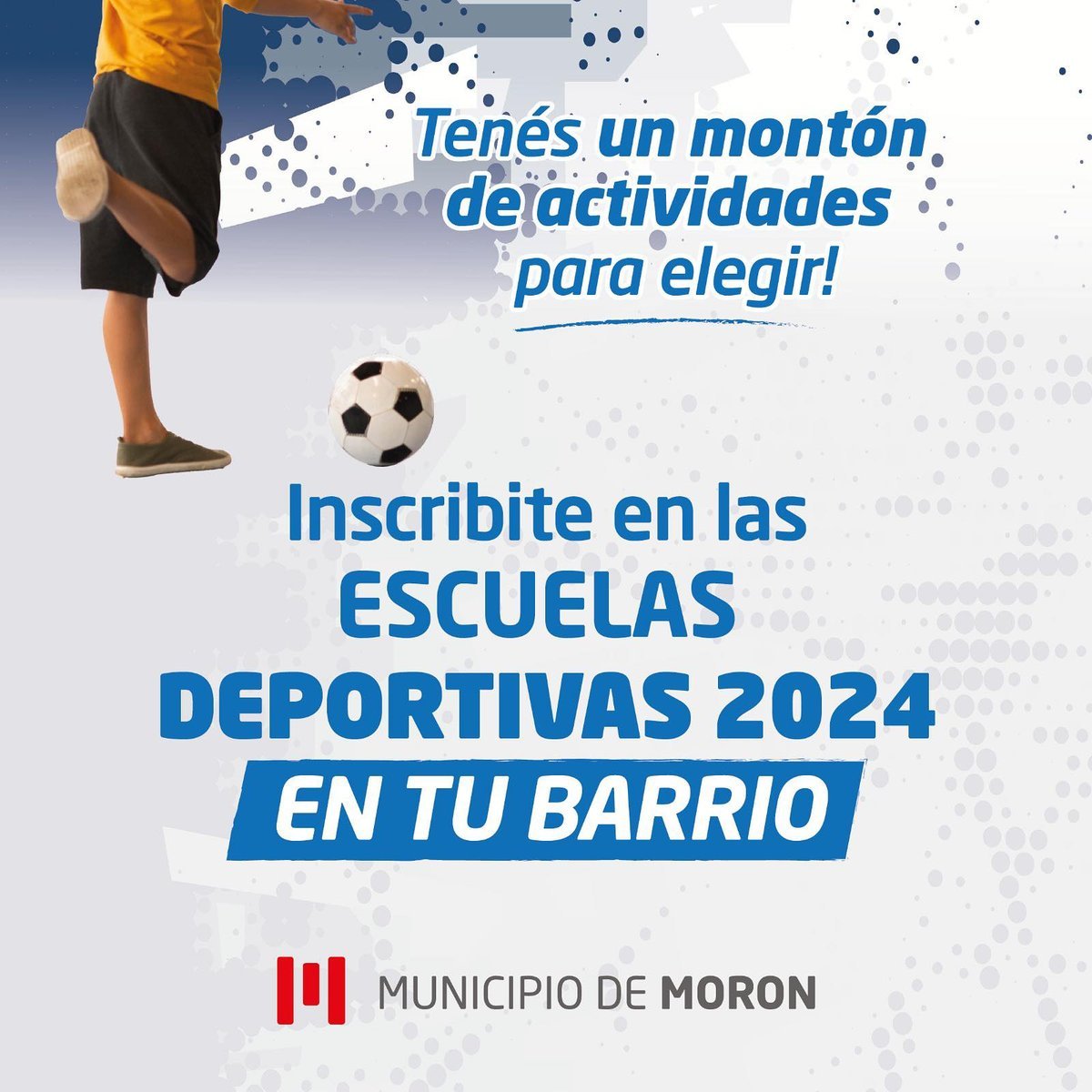 F&uacute;tbol, v&oacute;ley, taekwondo y m&aacute;s deportes gratuitos en Mor&oacute;n.