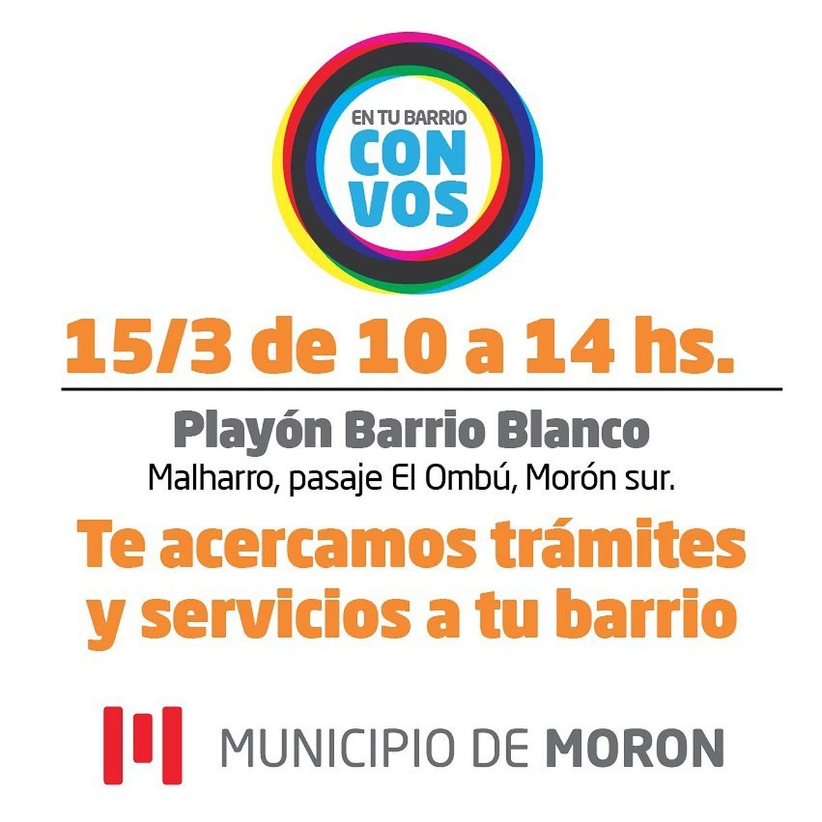 Nueva edici&oacute;n de En Tu Barrio con Vos en Mor&oacute;n.