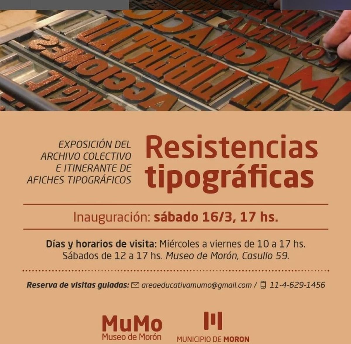 Exposici&oacute;n de afiches tipogr&aacute;ficos en el Museo de Mor&oacute;n.