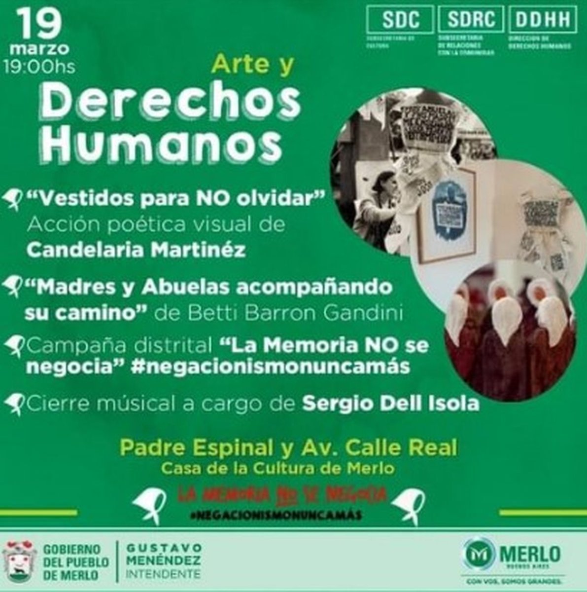 Las actividades que ofrece la subsecretar&iacute;a de cultura para el pr&oacute;ximo 19 de marzo en Merlo.