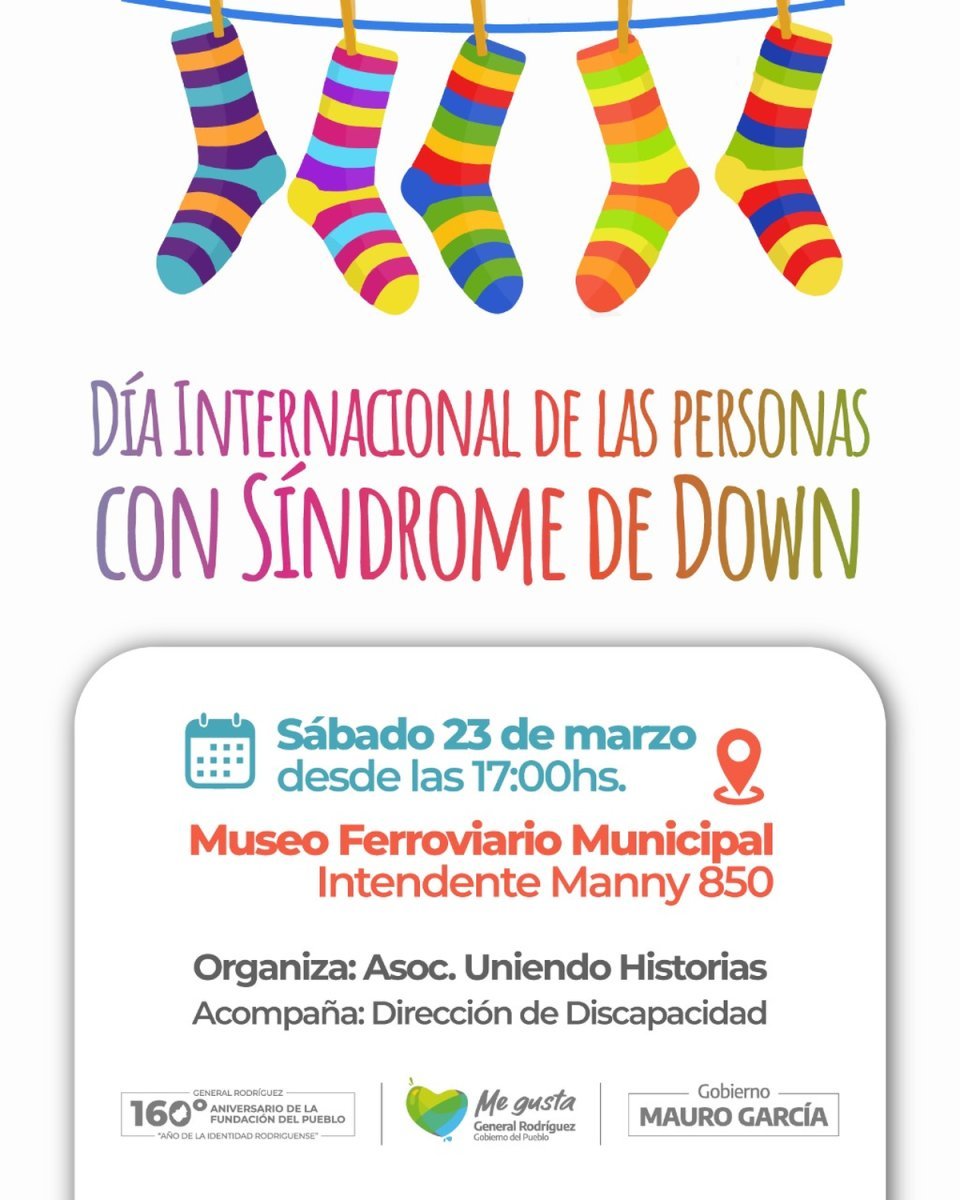 General Rodr&iacute;guez realizar&aacute; un encuentro recreativo por el D&iacute;a Internacional del S&iacute;ndrome de Down.