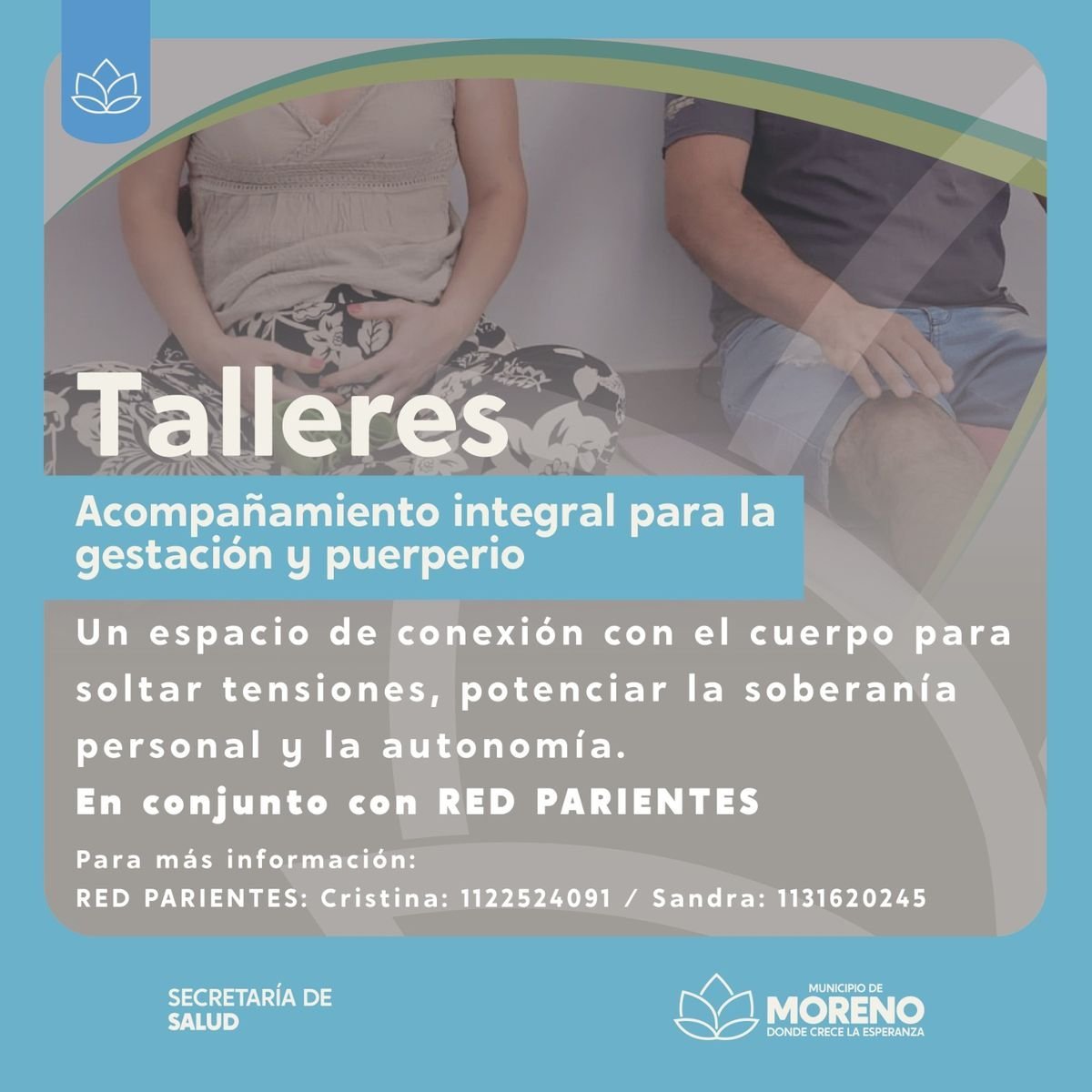 Talleres pra acompa&ntilde;amiento de embarazadas y puerperas, en Moreno
