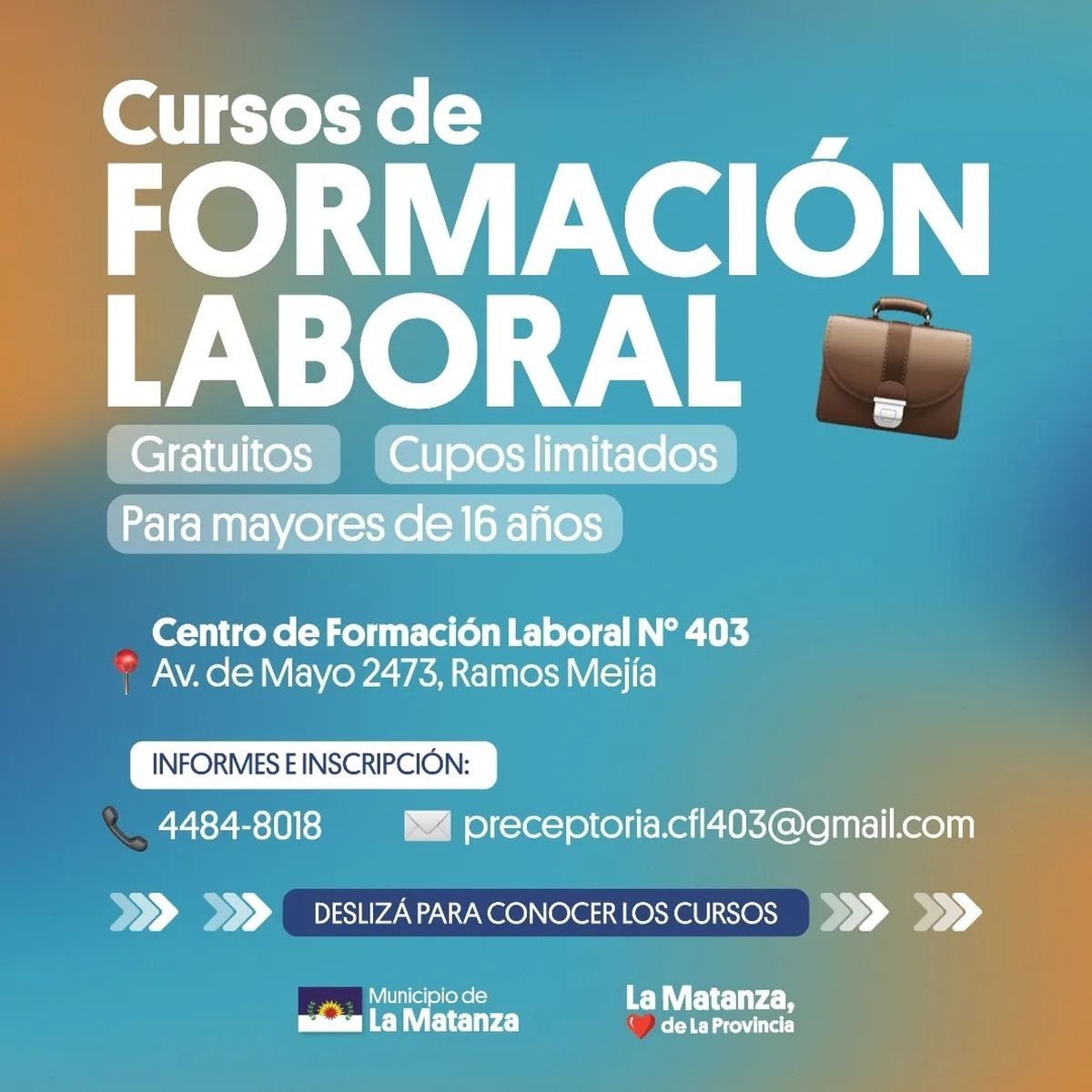Cursos de formaci&oacute;n laboral en Ramos Mej&iacute;a.