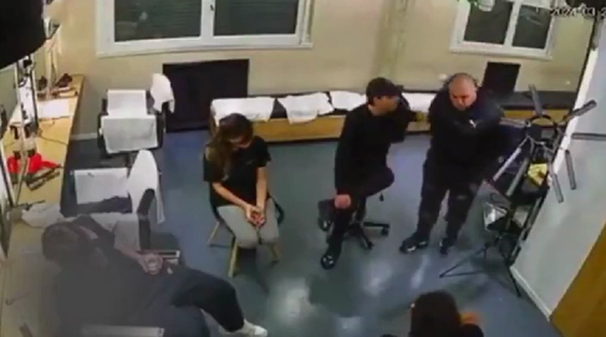 Captura de la c&aacute;mara de seguridad del comercio donde ocurri&oacute; el crimen.