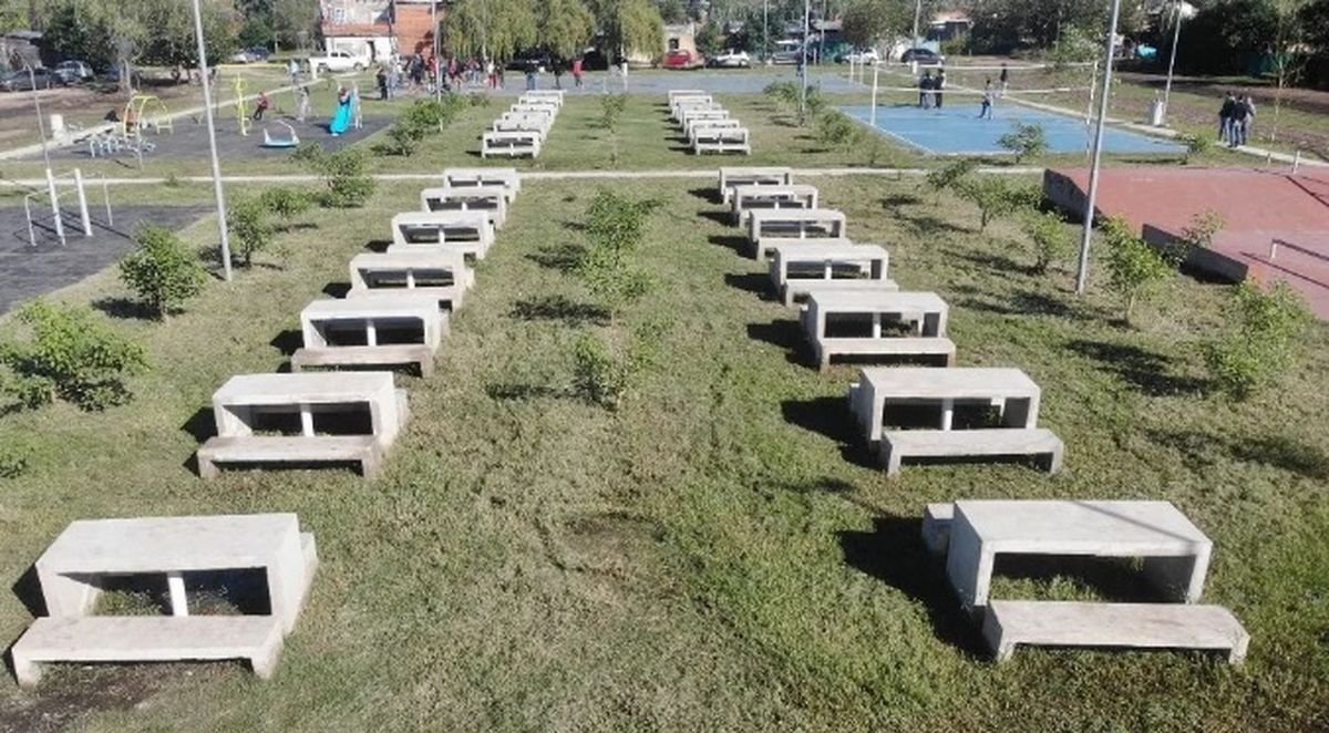 El nuevo polideportivo de Agua de Oro, en General Rodr&iacute;guez.