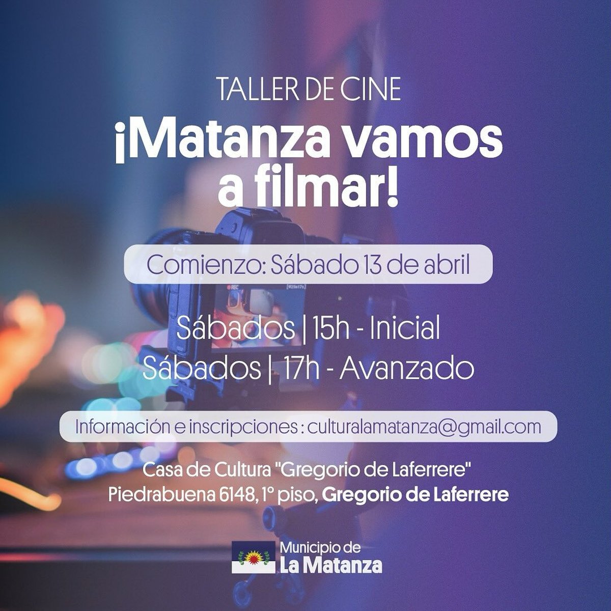 Comienza la inscripci&oacute;n para los talleres municipales de Cine en La Matanza.