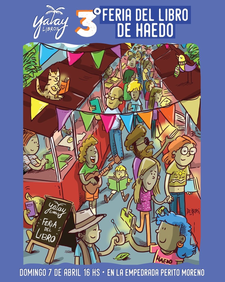 El flyer oficial de la Feria del Libro de Haedo 2024.