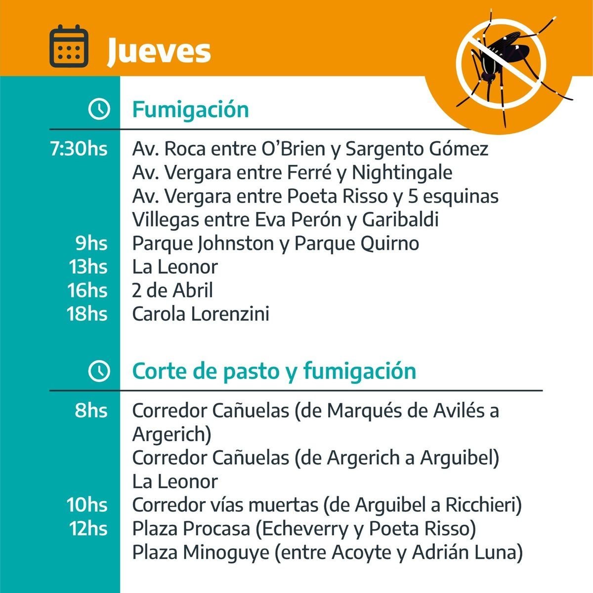 Dengue: Cronograma de fumigaci&oacute;n en barrios de Hurlingham