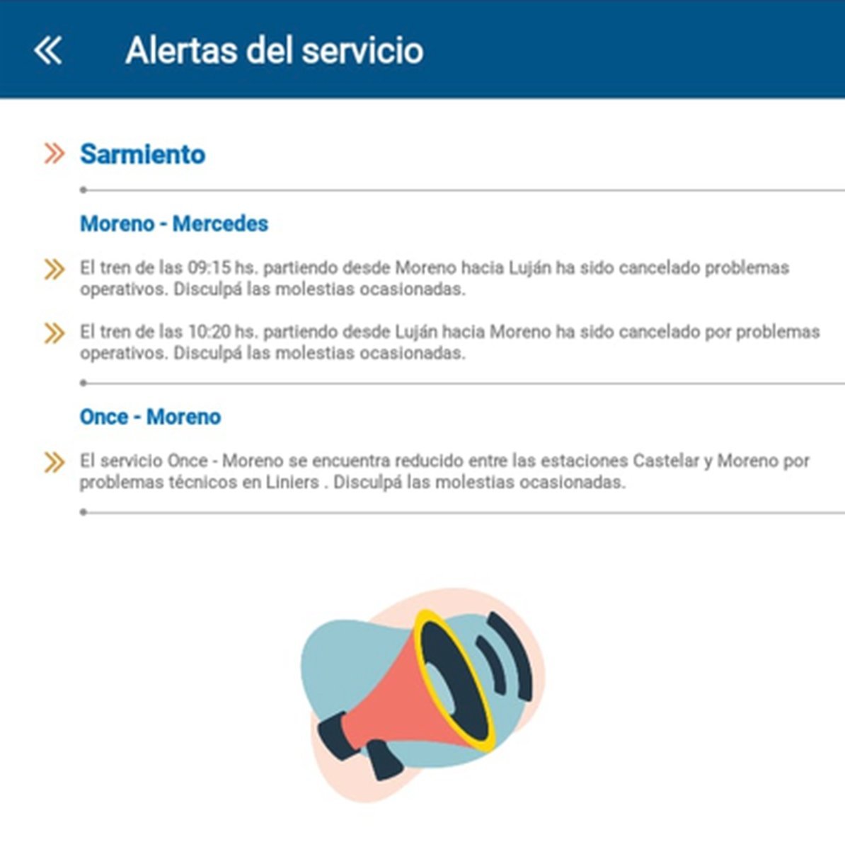 El Tren Sarmiento funciona con servicio reducido entre Castelar y Moreno.