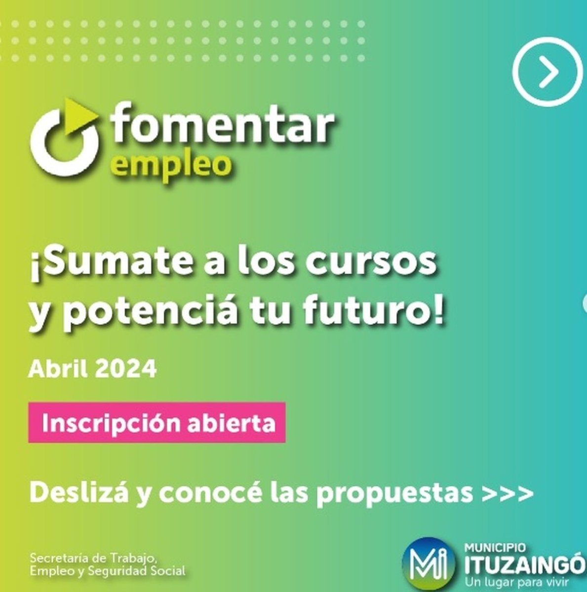 La invitaci&oacute;n de Ituzaing&oacute; a toda la comunidad para que se acerquen a inscribirse en los nuevos cursos gratuitos con salida laboral.