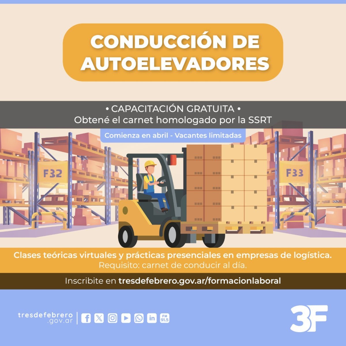 Capacitaciones en Tres de Febrero.