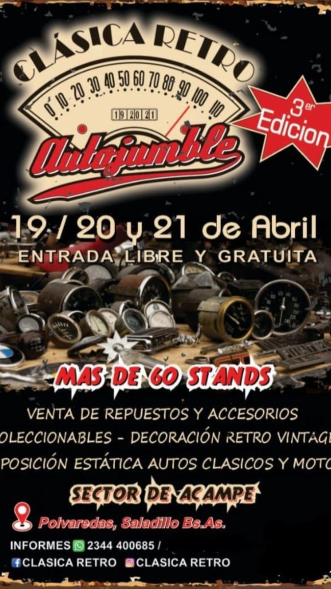 Se viene la 3&deg; edici&oacute;n de la Fiesta Cl&aacute;sica Retro a la ciudad de Saladillo.