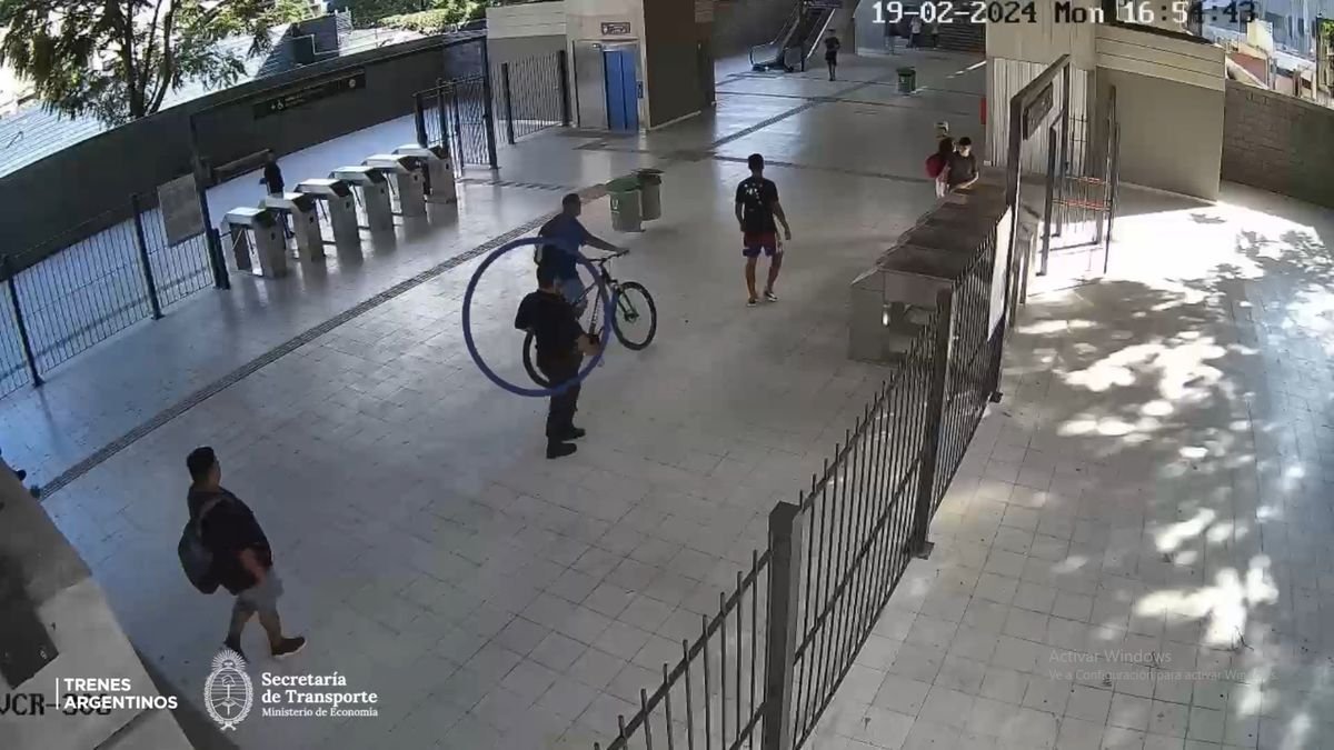 Trenes Argentinos: rob&oacute; una bicicleta, quiso escapar y fue detenido.