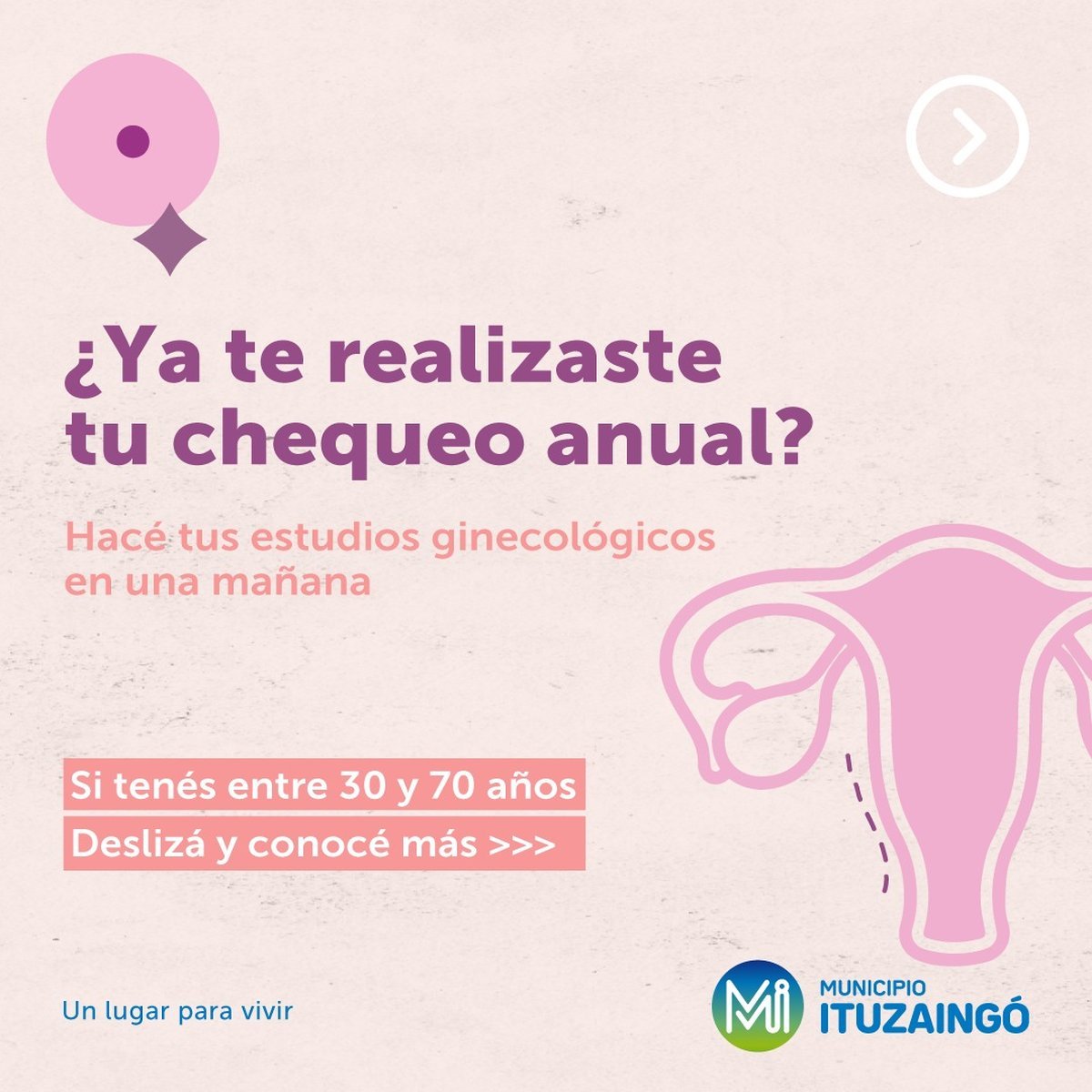 Ituzaing&oacute; invita a las vecinas a realizar un chequeo ginecol&oacute;gico gratuito.