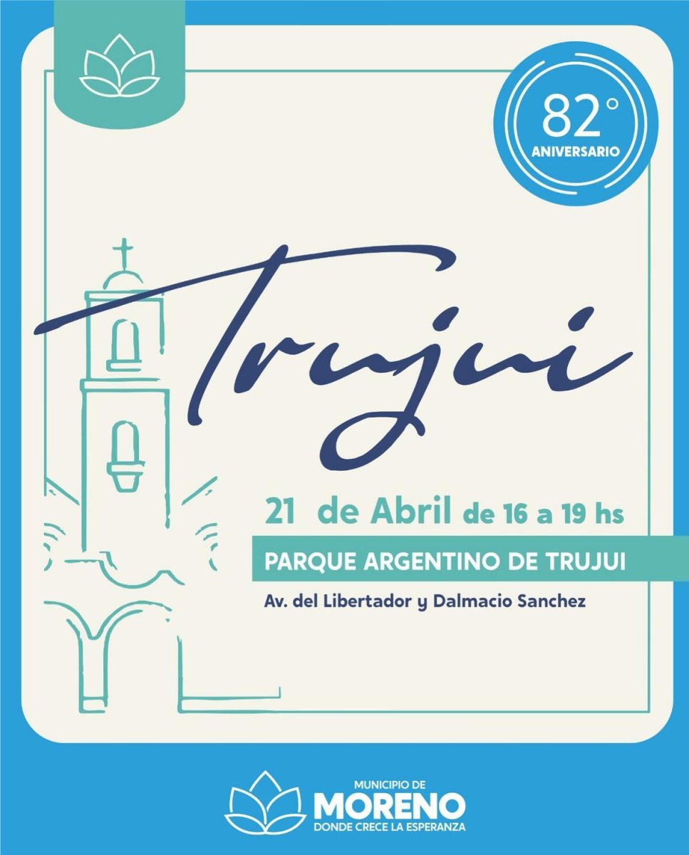 Celebraciones en Moreno, por el aniversario de Trujui.
