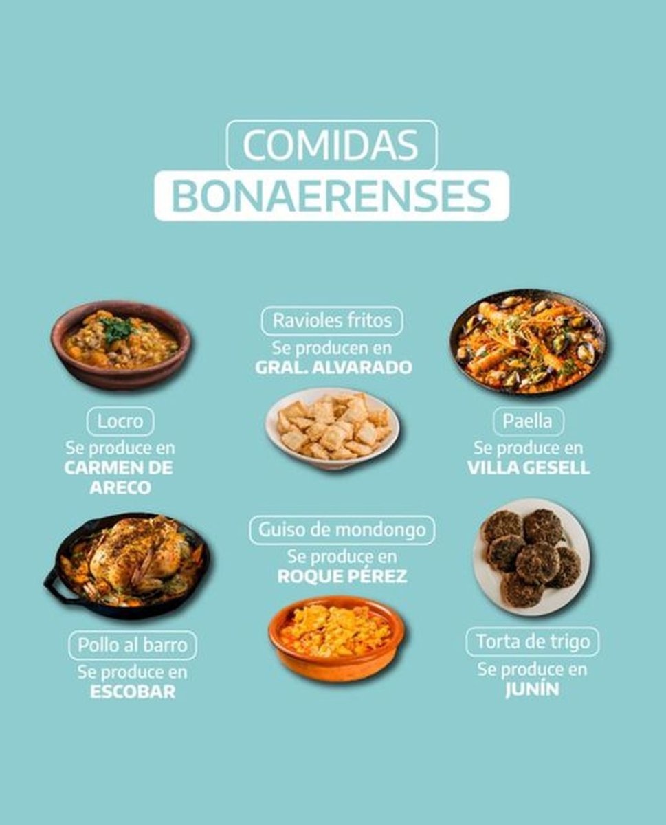 Los distintos platos salados que comparti&oacute; la Provincia de Buenos Aires.