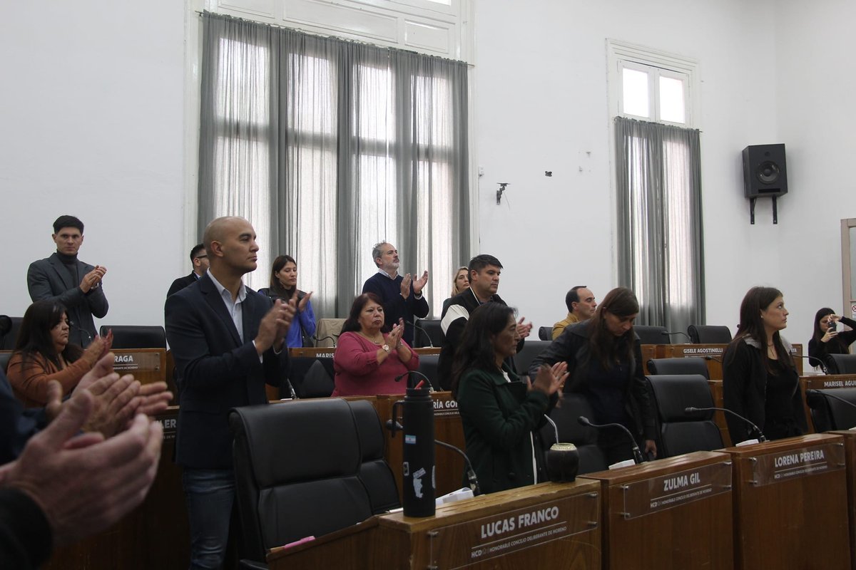 El bloque oficialista del Concejo Deliberante de Moreno.