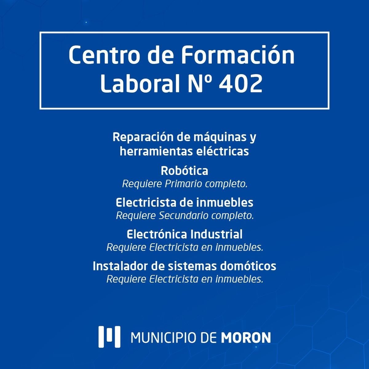 Lanzaron m&aacute;s cursos de formaci&oacute;n profesional en el Oeste.